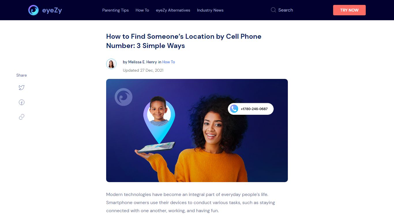 3 Ways to Locate Cell Phone by Number that Anyne Can Find Handy - eyeZy